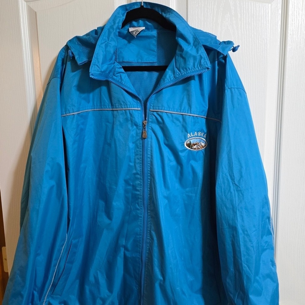 Dimco Apparel Blue Women's Rain Windbreaker Full‎ Zip Jacket Alaska 4X /0035
